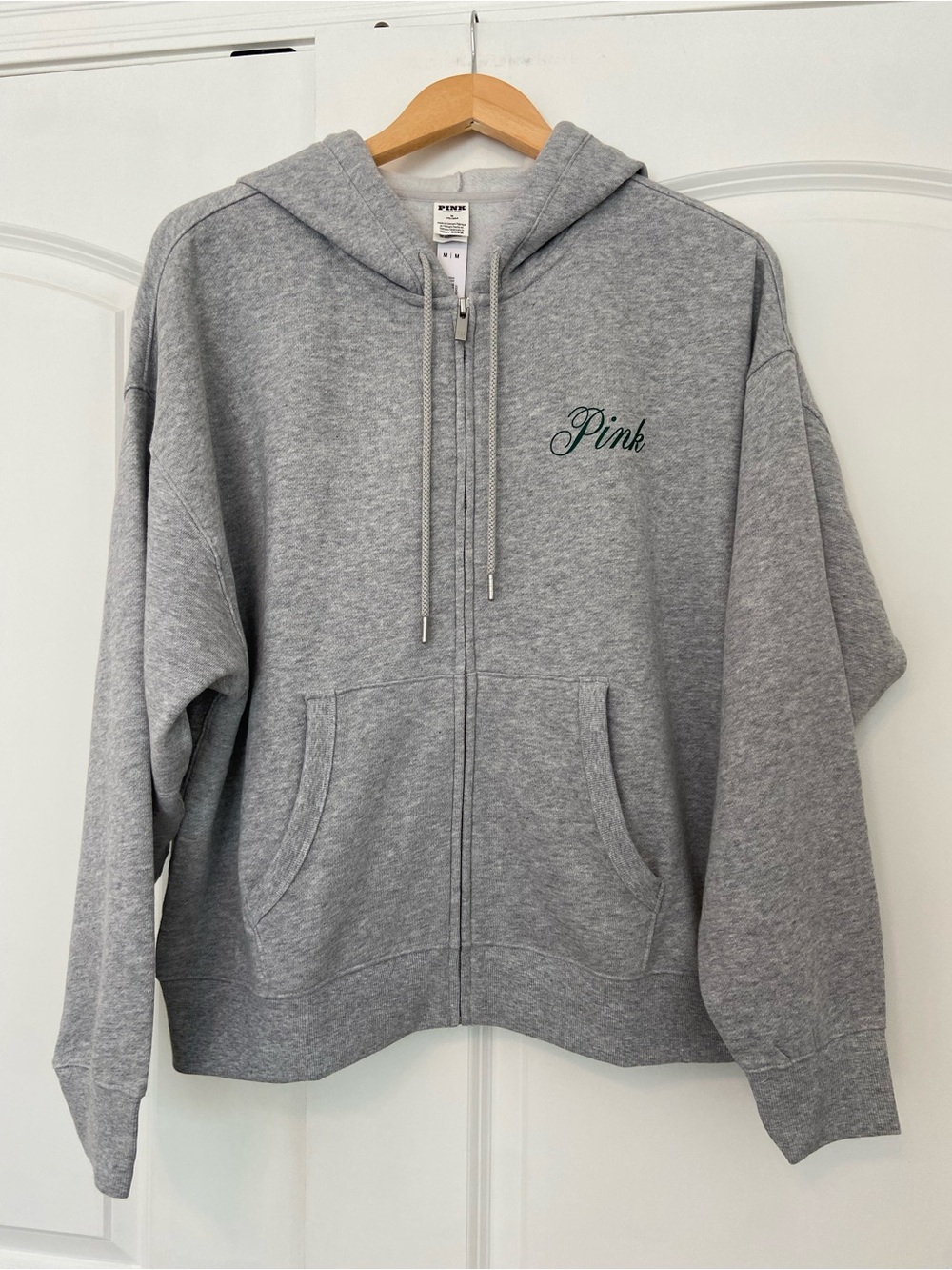 NWT PINK VS Gray Zip Up Hoodie Medium Perfect Match Tennis Pickleball